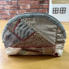 ハンドメイド　パッチワーク　キルティングポーチ②
