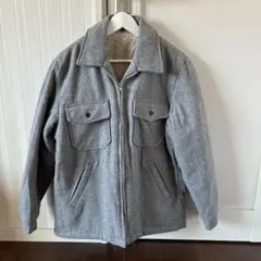 ヴィンテージ　ウールジャケット M グレー フロントポケット付き