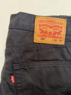 W32 L32 Levi's 505 ネイビー コットンパンツ 美品
