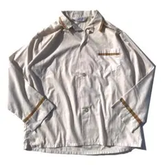 【60s】USA製 Harcourt オープンカラー パジャマシャツ ベージュ