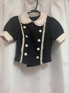 NoGenki バイカラーダブルボタン　セットアップ　トップスのみ