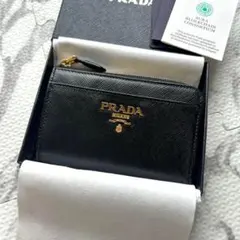 極美品 PRADA プラダ サフィアーノ 1PP122 キーケース カードケース