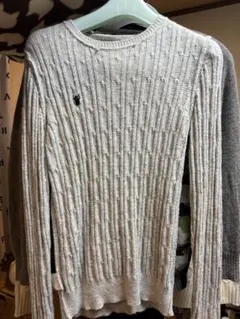 coen アイボリー リブ編み セーター 長袖