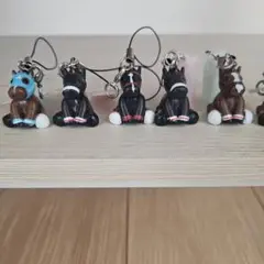 ⭐競走馬のフィギュアキーホルダー6個セット⭐
