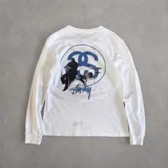 90s OLD STUSSY USA製ロンT Elvin Jones M 白のサムネイル
