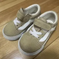 VANS OLD SKOOL V キッズ スニーカー ベージュ 13cm