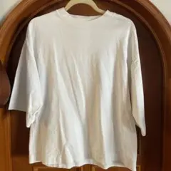 白 オーバーサイズ Tシャツ　ムジラボ muji labo