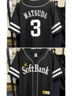 ⁠【激レア背番号3】ソフトバンクホークス 松田宣浩 ユニフォーム 刺繍仕様 XLのサムネイル