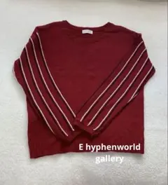 【最終お値下げ】E hyphenworld gallery ストライプ ニット