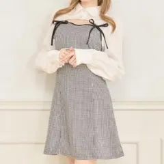 apres jour ダブルリボンミニキャミワンピース フリーサイズ