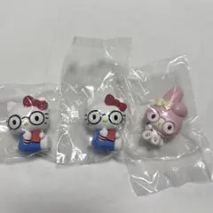 めがねっこちゃんフィギュア　キティ　マイメロ　セット