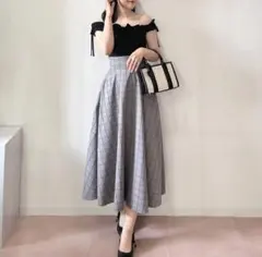 【アンミール】新品　フリルチェックドッキング　ワンピース