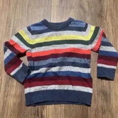 カラフルストライプニットセーター