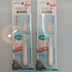 클로버 차코 라이너 펜 카트리지, 화이트, 2개 세트