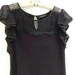 VANILLA COUTURE フリルシースルー Tシャツ 半袖
