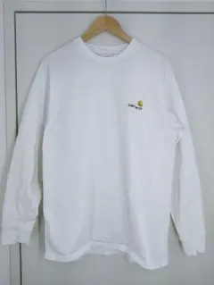 Carhartt WIP ロングスリーブTシャツ L ホワイト ワンポイントロゴ