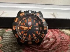 LUMINOX LUMI-NOX 3059 腕時計 黒/オレンジ電池交換済み - メルカリ