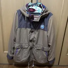 チチカカ♡フリースライナー付きブラウンマウンテンパーカー