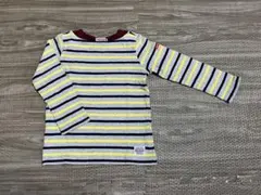 美品　ミキハウス　ボーダー長袖Tシャツ　ロンT 100