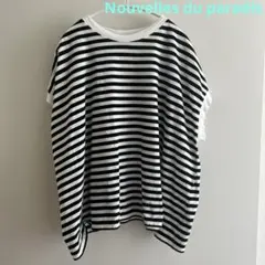 NOUVELLES DU PARADIS トロワ天竺フレンチワイド ボーダーT