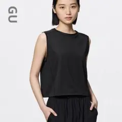 美品 ジーユー アクティブタンクトップGA+E L ブラック