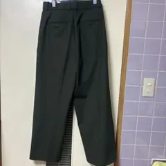 UNIQLO タックワイドパンツ ダークグリーンL