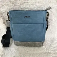 ショルダーバッグ 青 レザー