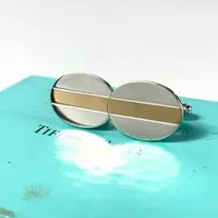 美品】【ティファニー】カフス グルーブド ライン オーバル シルバー