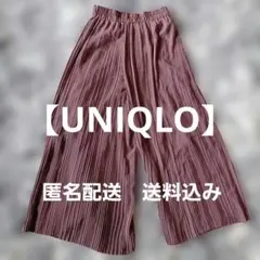 【UNIQLO】シフォンプリーツスカートパンツ　パープル