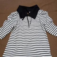 グレイル　ボーダー柄五分袖カットソー L