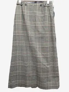 BEAUTY&YOUTH チェックスリットフレアスカート ベージュ S