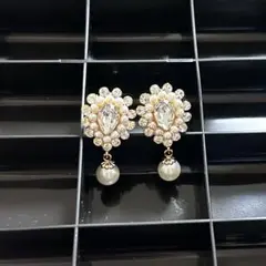 パール&ビジュー　イヤリング