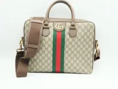 Gucci GGパターン ビジネスバッグ GUCCI Interlocking GG Supreme Canvas Brown Shoulder Bag