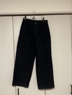 無印良品 デニムパンツ ワイドクロップド丈 インディゴ Sのサムネイル