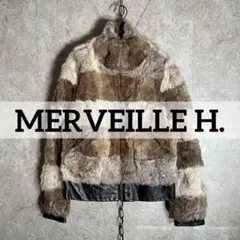 ★高級 MERVEILLE H. ラビットファージャケット ピッグレザー 成人式
