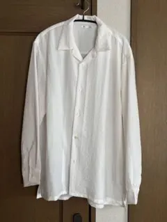 【Lサイズ】GU テクスチャーオープンカラーシャツ