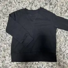 トレーナー スウェット 無地 黒 ブラック110cm