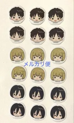 進撃の巨人 アニメイト ムービック フレークシール エレン ミカサ 6柄18枚