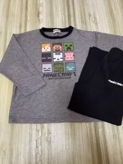 Minecraft パジャマセット グレー/ブラック