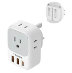 新品✨TESSAN EU規格変換プラグ 旅行用