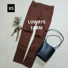 1980ꕤローリーズファーム スキニースリムパンツ【XS】ブラウン カジュアル