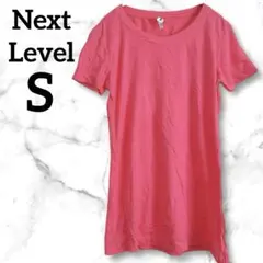 美品✨Next Level 【S】　ピンク Tシャツ 無地　クルーネック　夏服