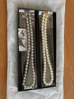 シルバー・ホワイトパールネックレスセット