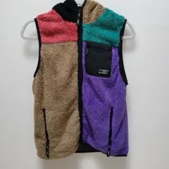 X-GIRL フリースベスト マルチカラー