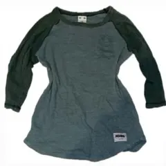 y2k グランジ xgirl カットソー 七分袖 グリーン ラグラン itimi