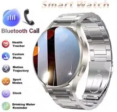 【新品•未使用】大画面スマートウォッチ　★スチールベルト