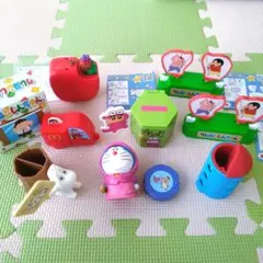 クレヨンしんちゃん・ムーミン・ドラえもん・はらぺこあおむし　ハッピーセット　9点