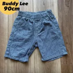 BuddyLee キッズ デニム風ハーフパンツ ブルー ウエストゴム　90cm