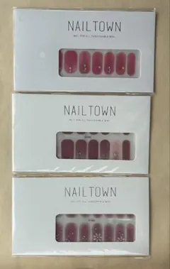 【新品未使用】NAILTOWN ネイルタウン ジェルネイルシール 3点セットのサムネイル