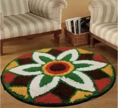 ⭐︎日本未発売⭐︎ フラワーラグ 直径約60cm ラグ　マット　カーペット